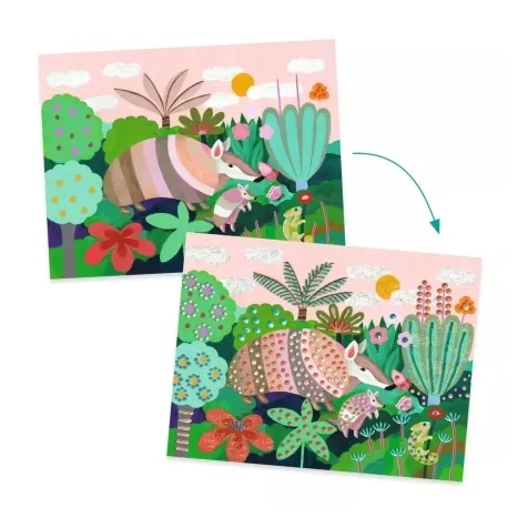 pittura a rilievo - foresta tropicale: 2