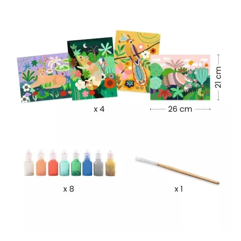 pittura a rilievo - foresta tropicale: 3
