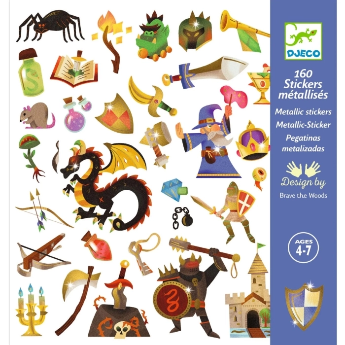 160 stickers - fantasia medioevale