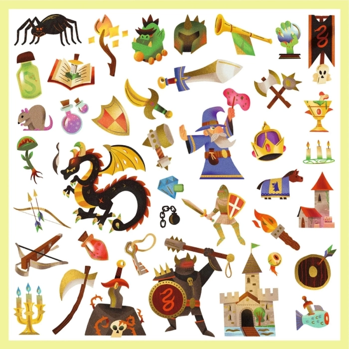 160 stickers - fantasia medioevale