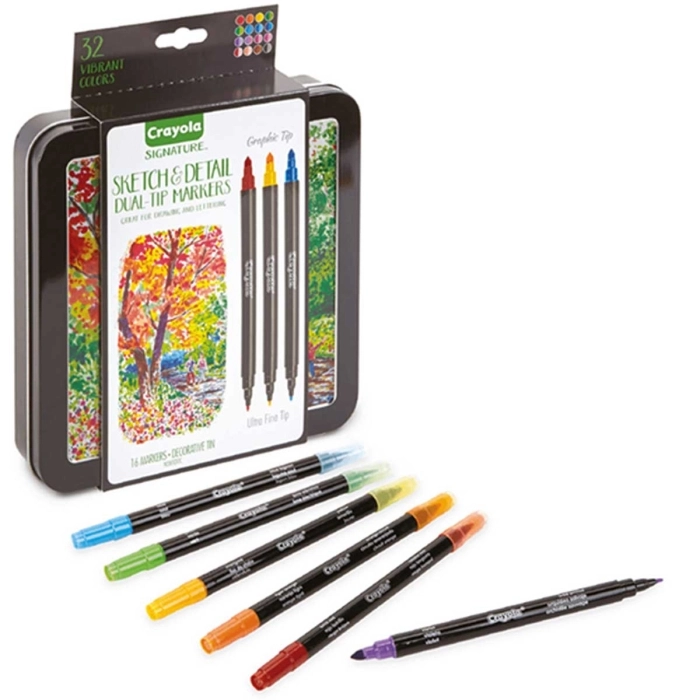 crayola signature - 16 penarelli doppia punta (disegni e bozzetti)