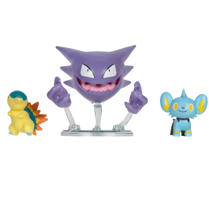 pokemon - battle figure set - shinx / haunter / cyndaquil