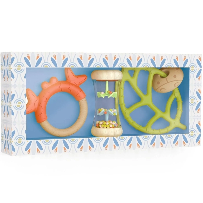 baby set con massaggiagengive e sonaglio