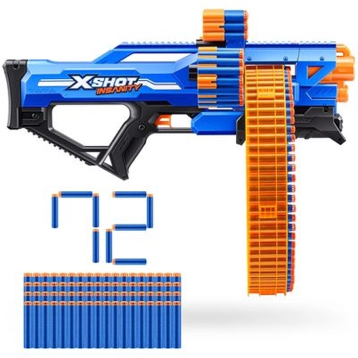 x-shot insanity mad mega barrel 72 dardi: 2