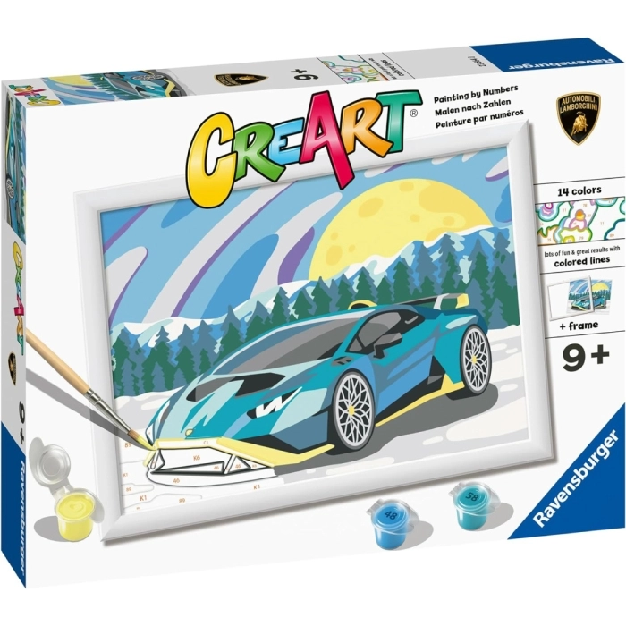 Ravensburger - CreArt Serie D: Lamborghini, Kit per Dipingere con i Numeri,  Contiene una Tavola Prestampata, Pennello, Colori e Accessori, Gioco  Creativo per Bambini 7+ Anni a 14,99 €