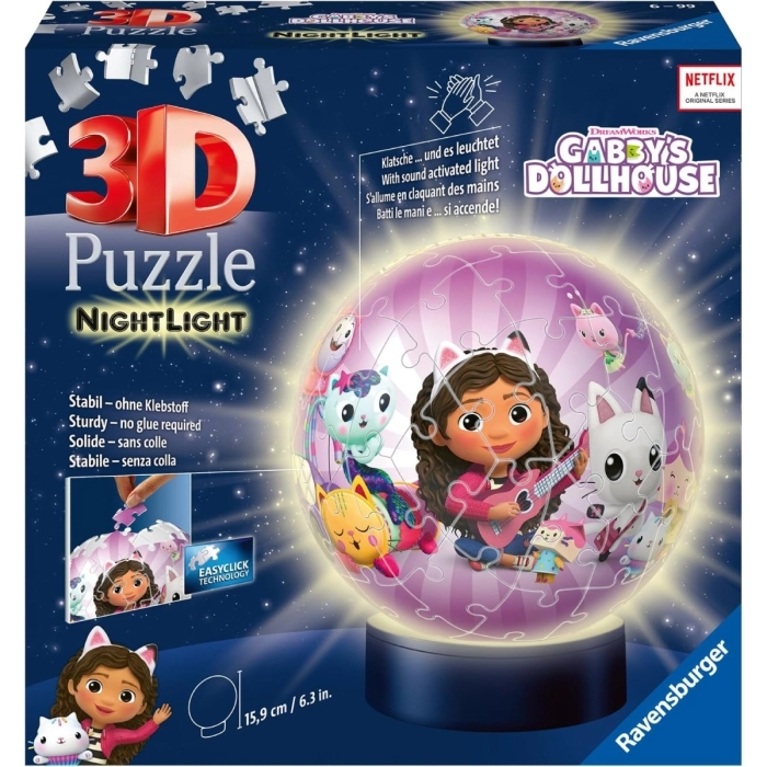 gabby's dollhouse - nightlight - puzzle 3d