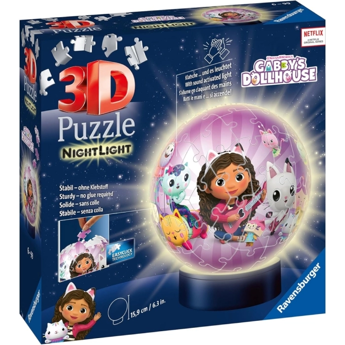 gabby's dollhouse - nightlight - puzzle 3d