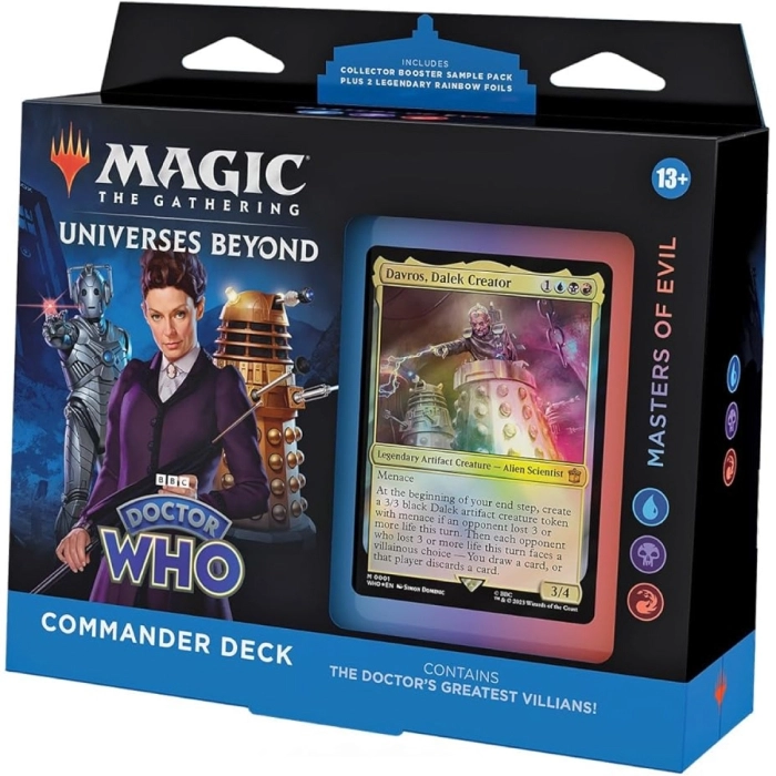magic the gathering - universes beyond - doctor who - commander deck - masters of evil (eng)