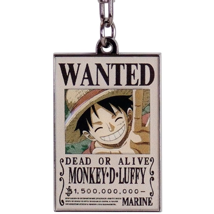 one piece - keychain - wanted luffy