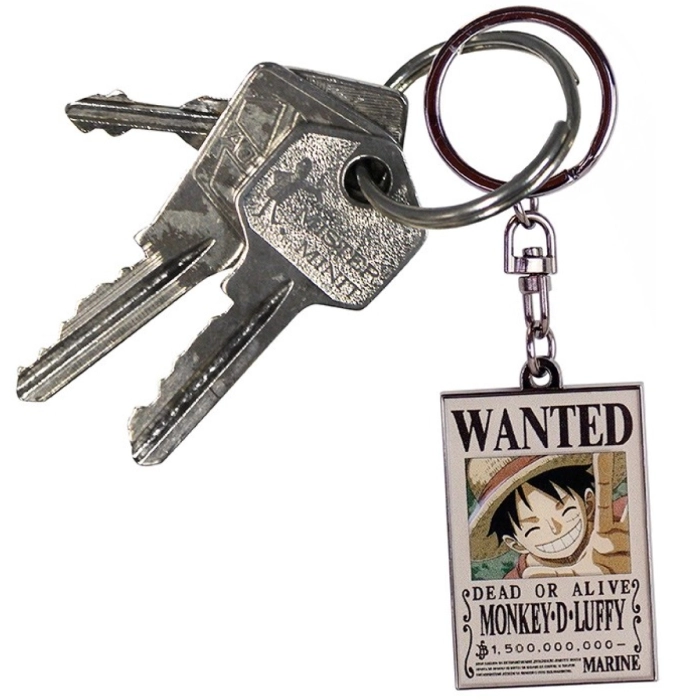 one piece - keychain - wanted luffy