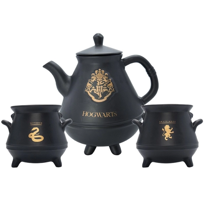 harry potter - teiera e tazze - set calderoni di hogwarts: 2
