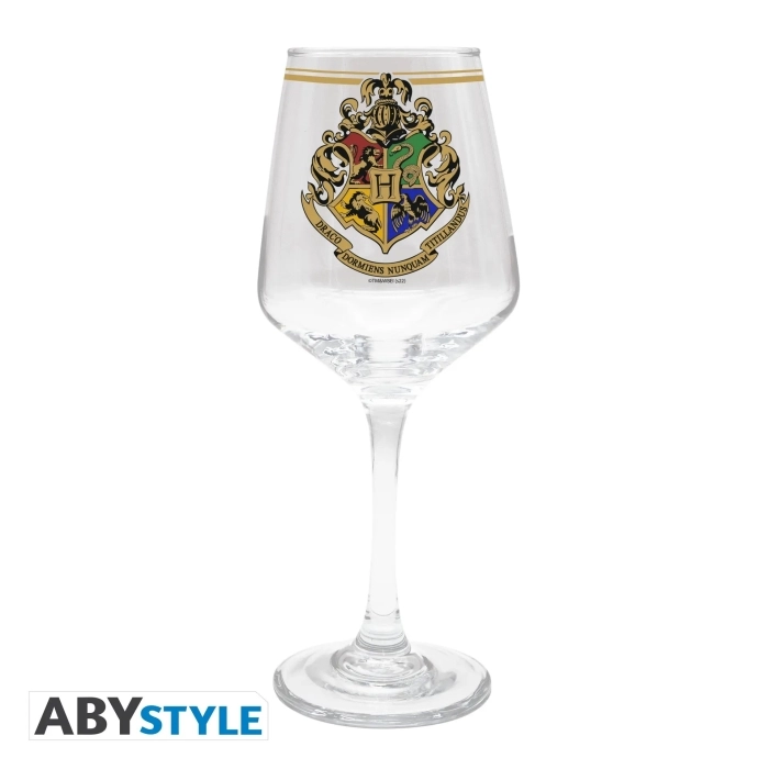 harry potter - calice di vetro - emblema di hogwarts: 2