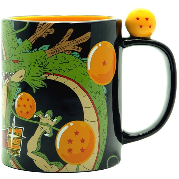 dragon ball super - tazza con manico 3d 460ml - shenron e sfere del drago