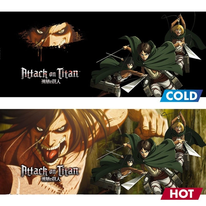 attack on titan - tazza heat change 460ml - titan eren s3: 4