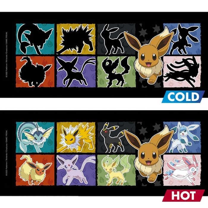 pokemon - tazza heat change 460ml - eevee