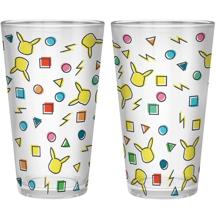 pokemon - bicchiere large 400ml - pikachu pattern