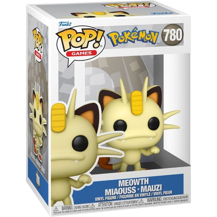 pokemon - meowth 9cm - funko pop 780