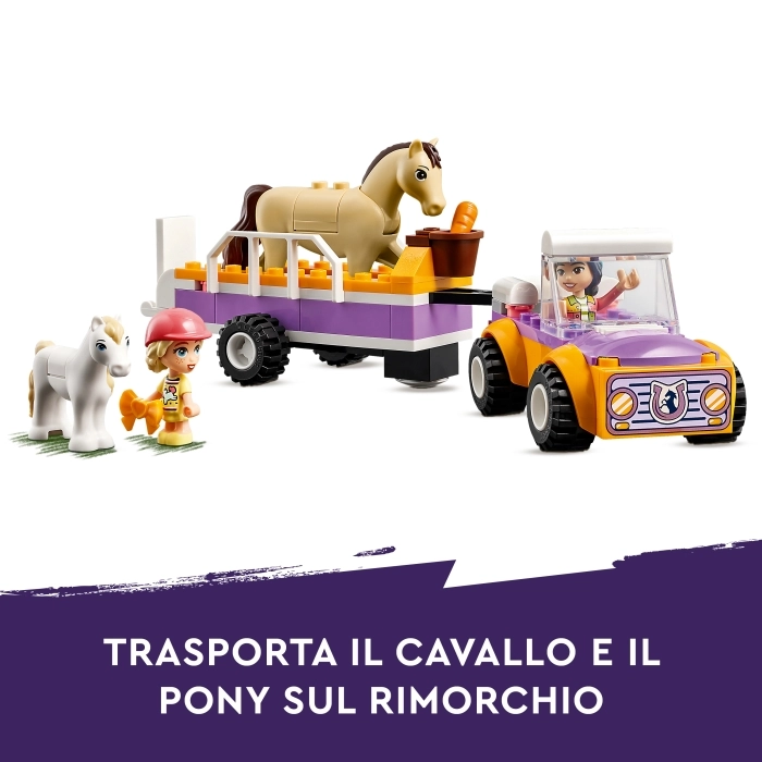 42634 - rimorchio con cavallo e pony