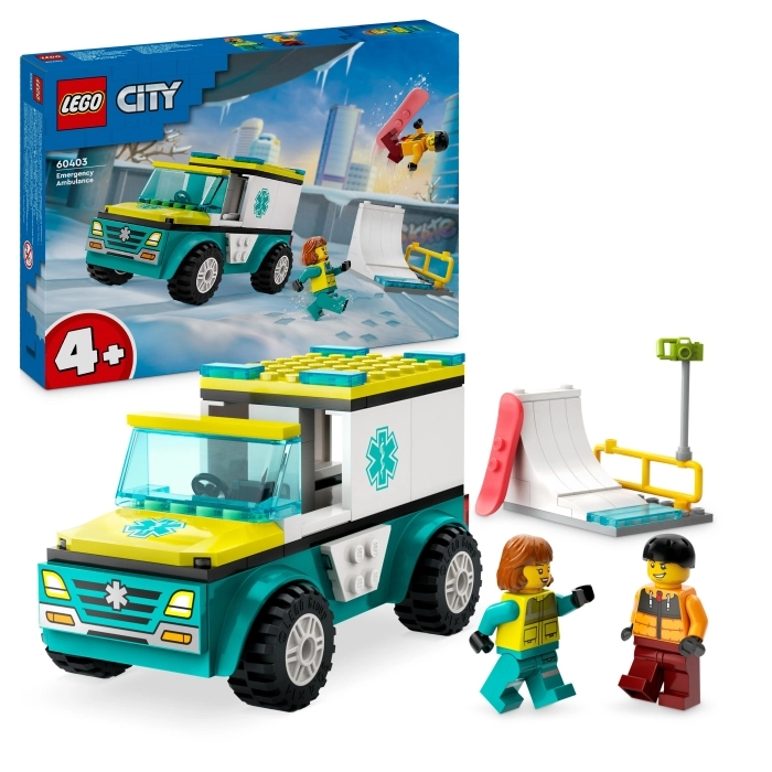 60403 - ambulanza di emergenza e snowboarder: 2