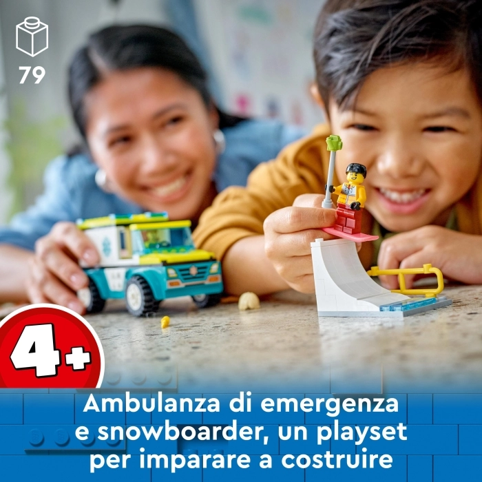 60403 - ambulanza di emergenza e snowboarder