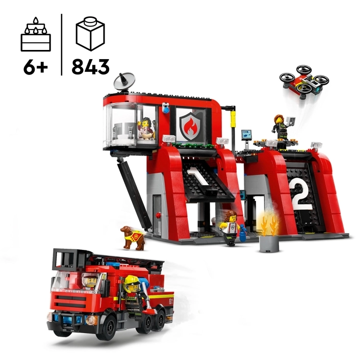 60414 - caserma dei pompieri e autopompa
