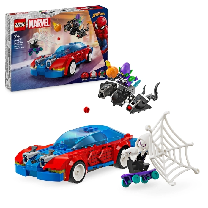 76279 - auto da corsa di spider-man e venom goblin