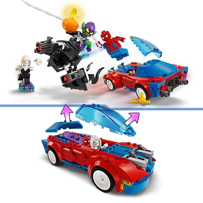 76279 - auto da corsa di spider-man e venom goblin