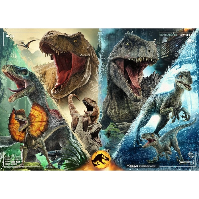 jurassic world: predatori del passato - puzzle da pavimento 125 pezzi