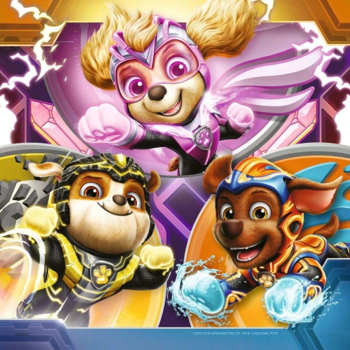 paw patrol: power - puzzle 3x49 pezzi