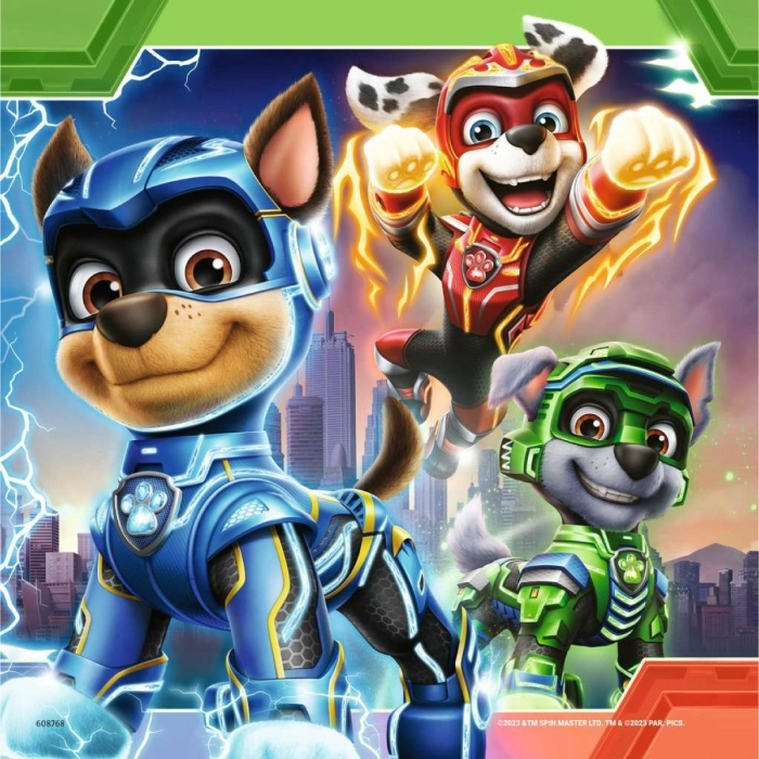 paw patrol: power - puzzle 3x49 pezzi