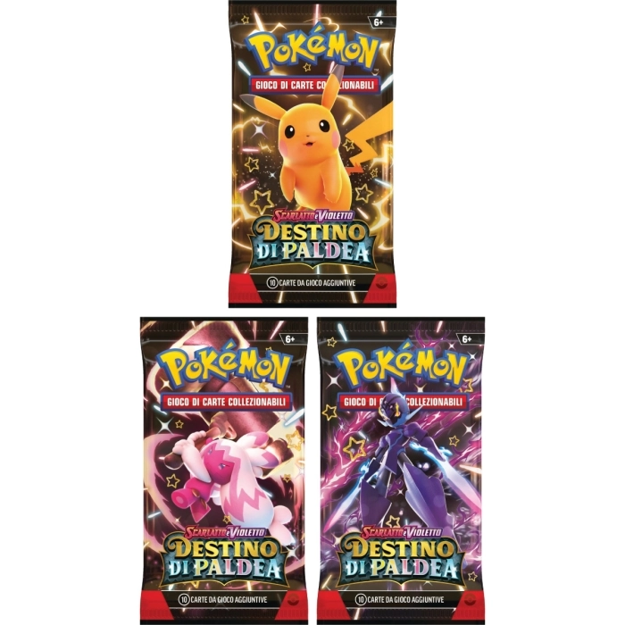 pokemon scarlatto e violetto destino di paldea - fidough - collezione con adesivo (ita)