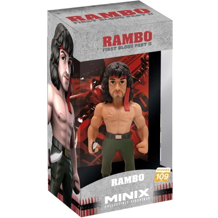 rambo - rambo con bandana - movies 109 - minix collectible figurines