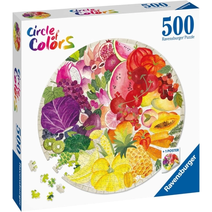 frutta e verdura round - puzzle 500 pezzi