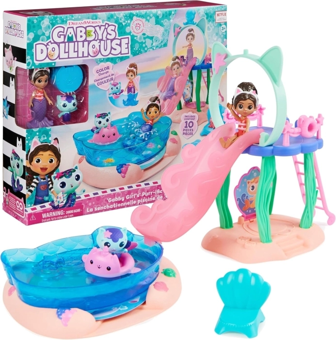 gabby's dollhouse - la piscina di gabby