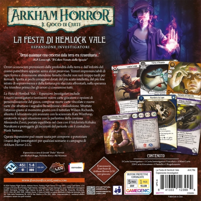 arkham horror lcg - la festa di hemlock vale - esp. investigatori