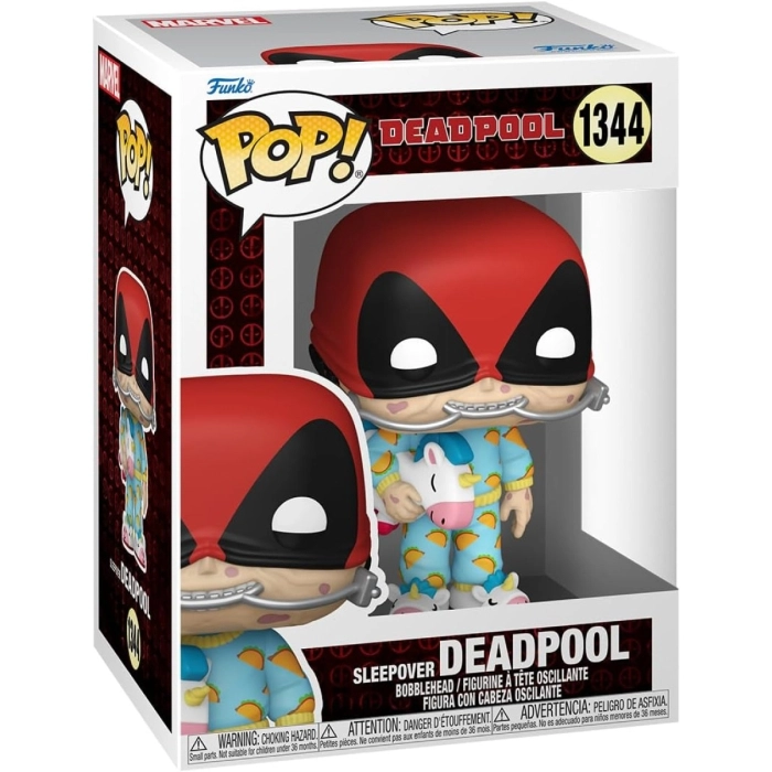 deadpool - deadpool sleepover 9cm - funko pop 1344