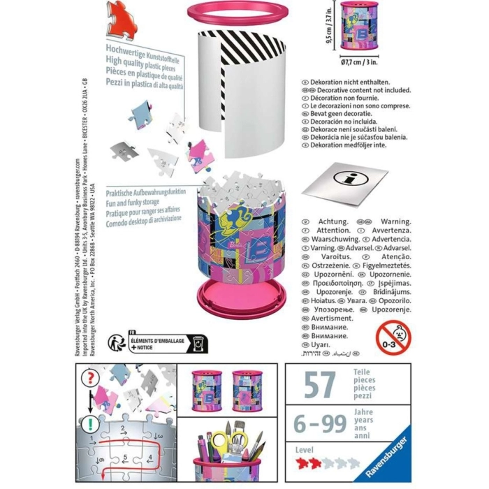 portapenne barbie - puzzle 3d