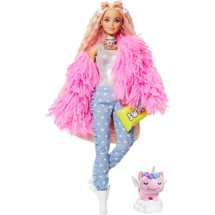 barbie extra - barbie bionda con pelliccia