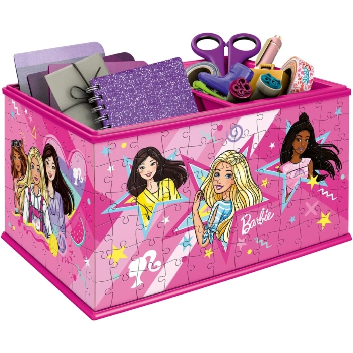 contenitore portaoggetti barbie - puzzle 3d