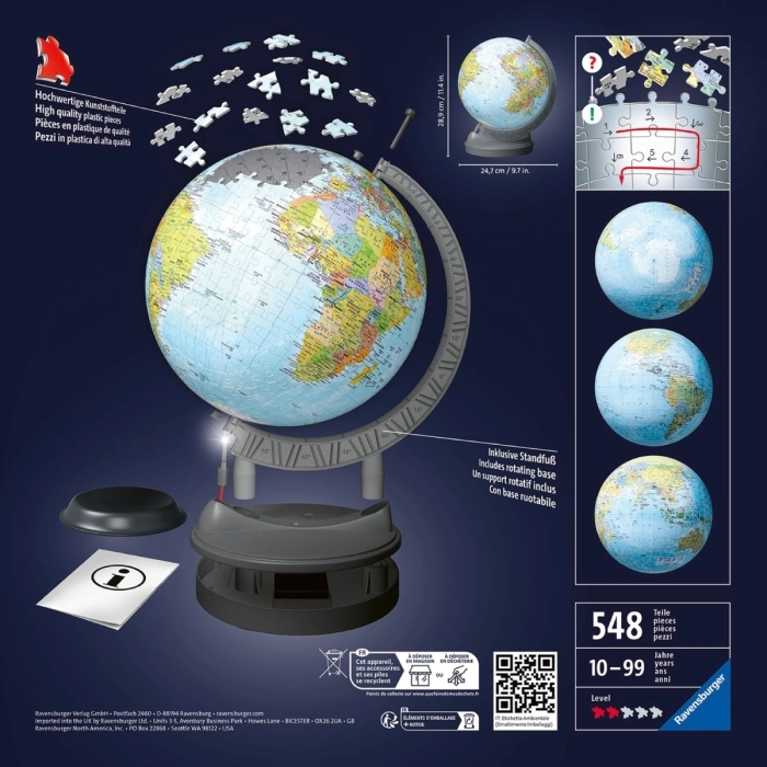 mappamondo night edition - 540 pezzi