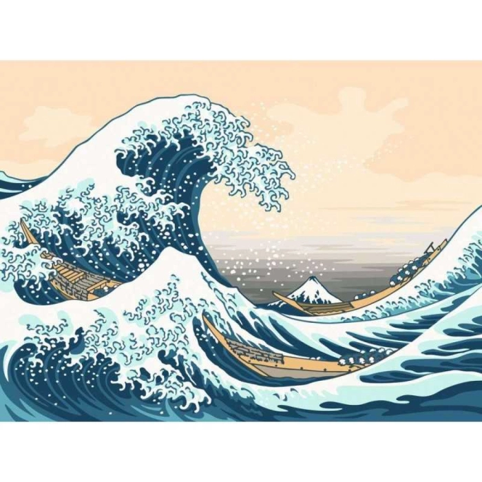 creart - hokusai: la grande onda di kanagawa