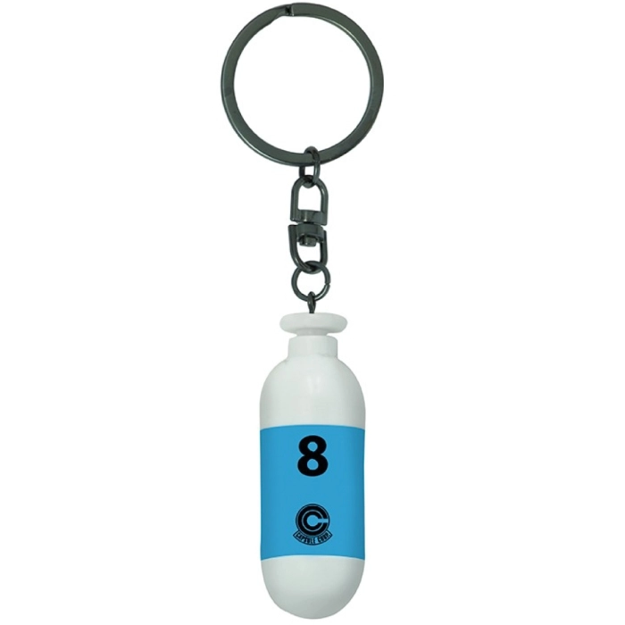 dragon ball - keychain 3d - blue plastic capsule