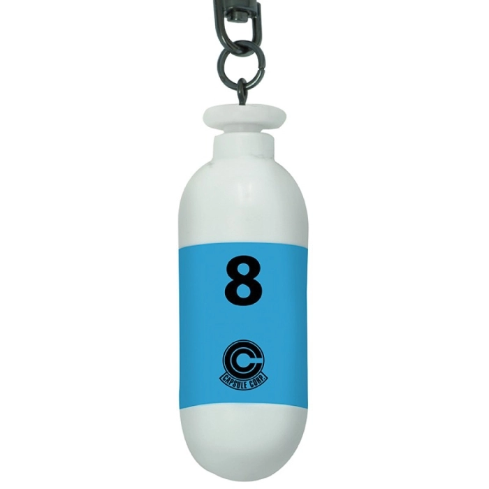dragon ball - keychain 3d - blue plastic capsule