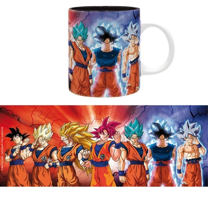 dragon ball super - tazza 320ml - goku transformations