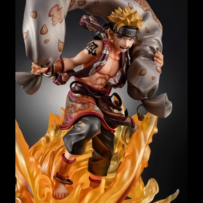 naruto shippuden - naruto uzumaki wind god - precious gem series pvc 28cm
