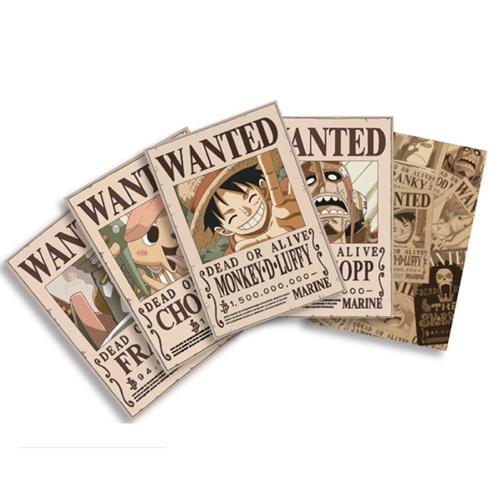 one piece - postcards - wanted set 1 (14,8x10,5cm)