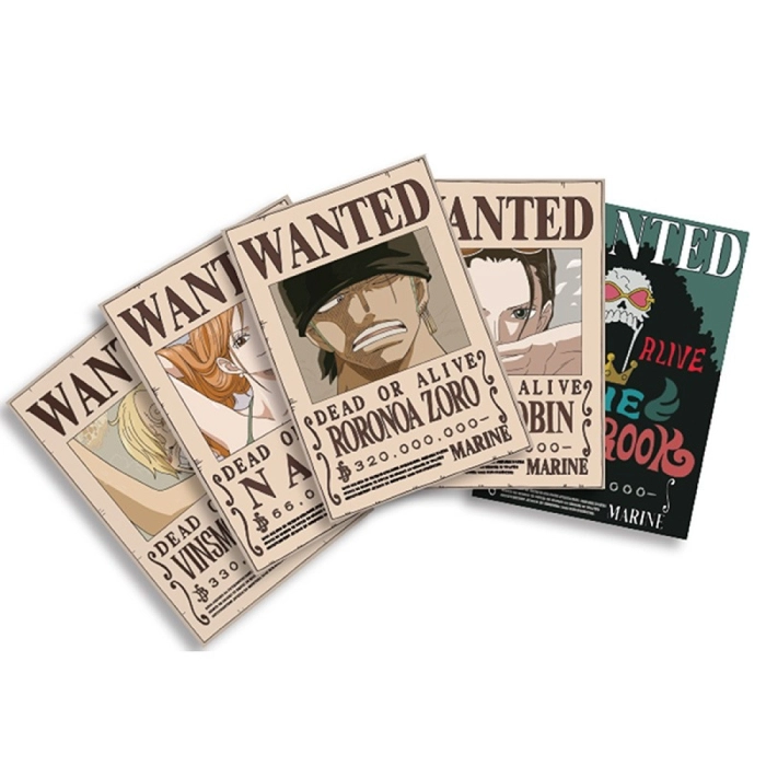 one piece - postcards - wanted set 2 (14,8x10,5cm)