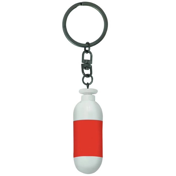 dragon ball - keychain 3d - red plastic capsule