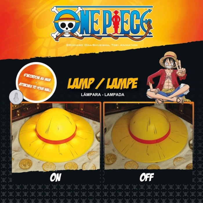 one piece - lampada - cappello di paglia