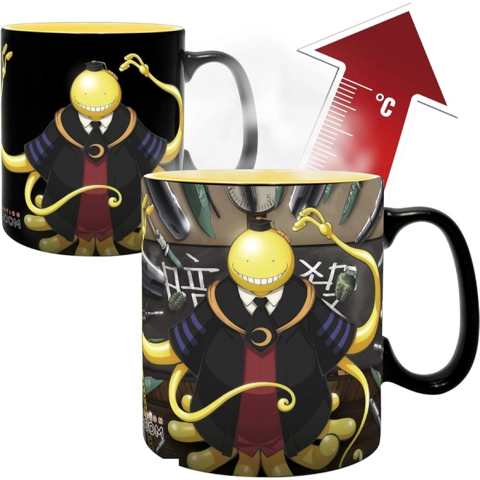 assassination classroom - tazza heat change 460ml - koro attacked